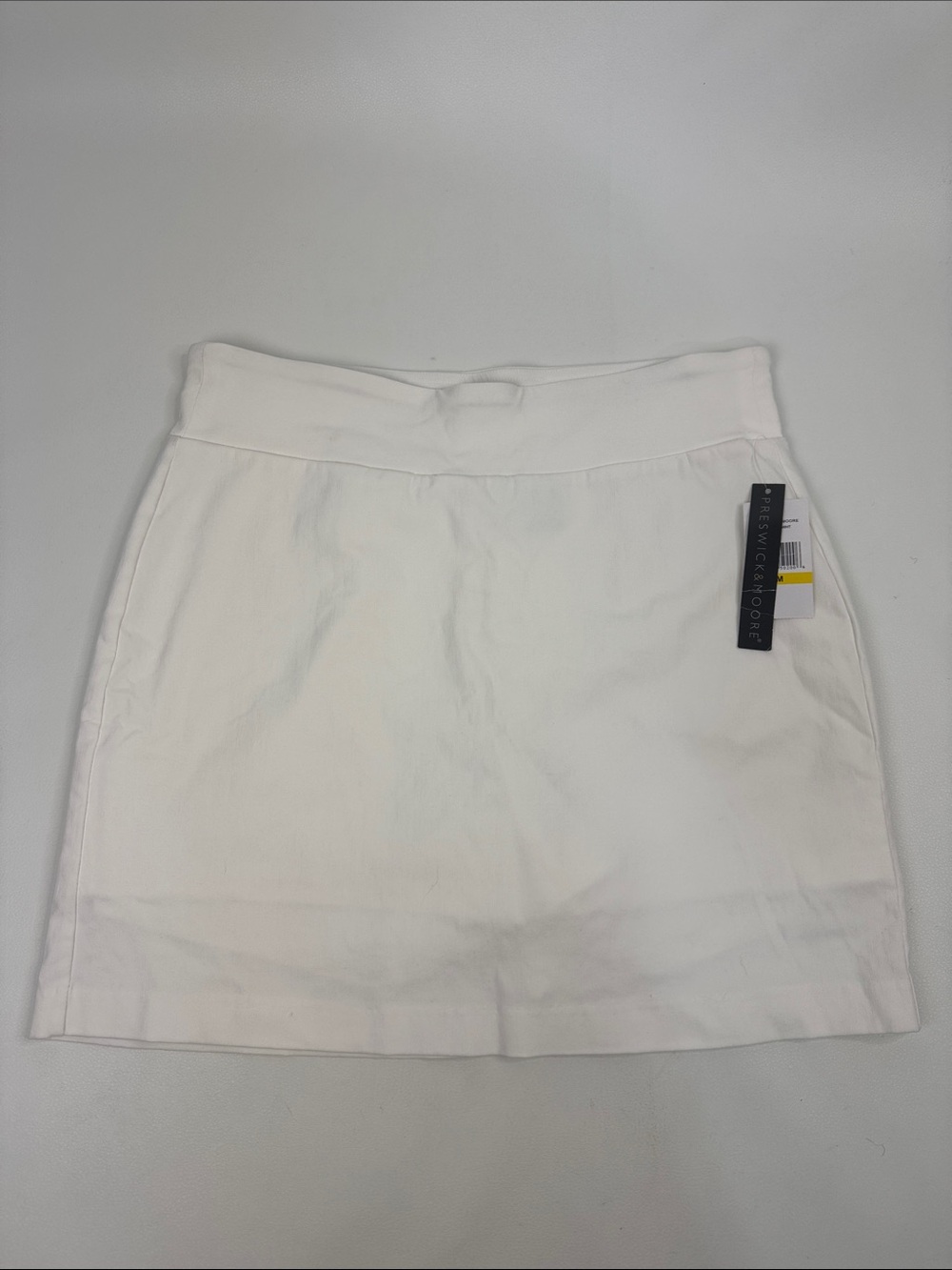 Presswick & Moore White Mini Skirt Skort Shorts under Medium Stretch NEW NWT